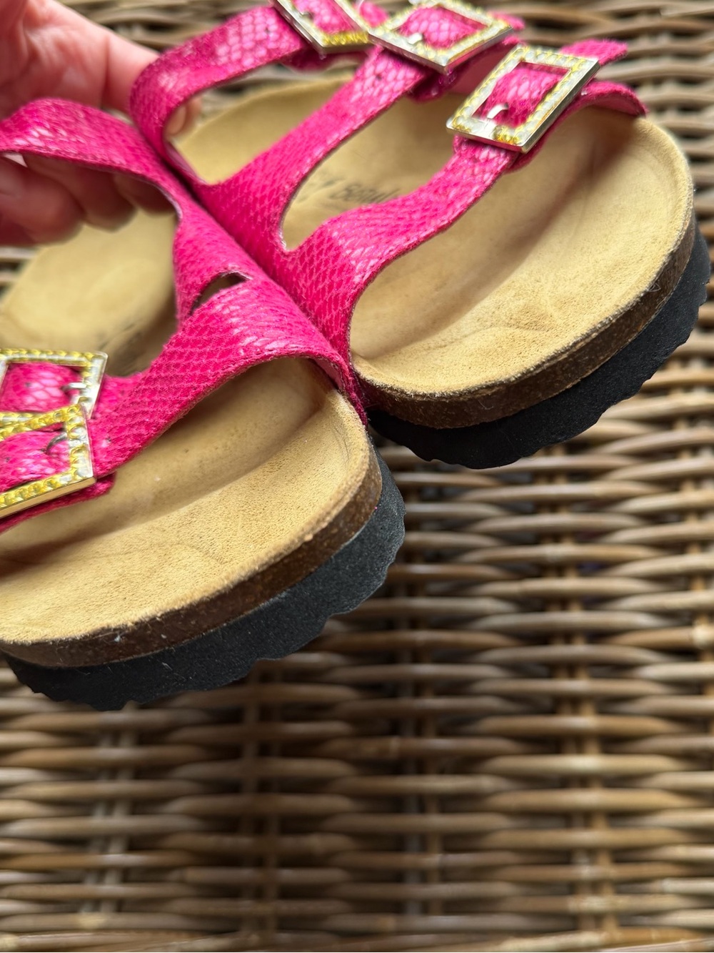NWT Betula By Birkenstock Florida Sandals Pink Snake Print Womens Size 42 11 US - Picture 4 of 10